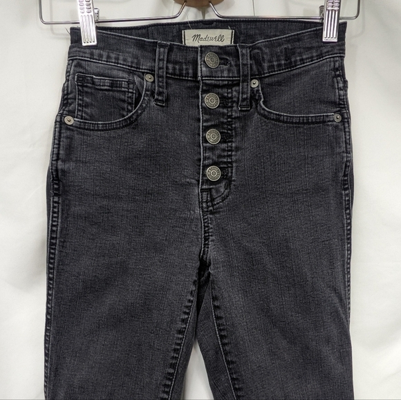 Madewell 10" High Rise Skinny Button Fly Jeans Sz 24 - Picture 9 of 11